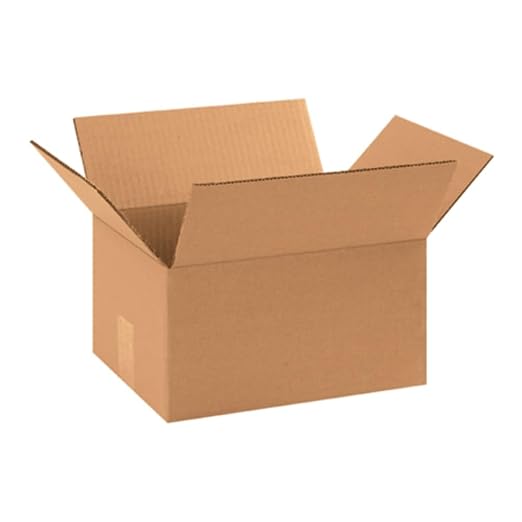Box USA HD1186R Heavy-Duty Single Wall Corrugated Cardboard Box, 11 1/4" L x 8 3/4" W x 6" H, Kraft, for Shipping, Packing and Moving (Pack of 25)