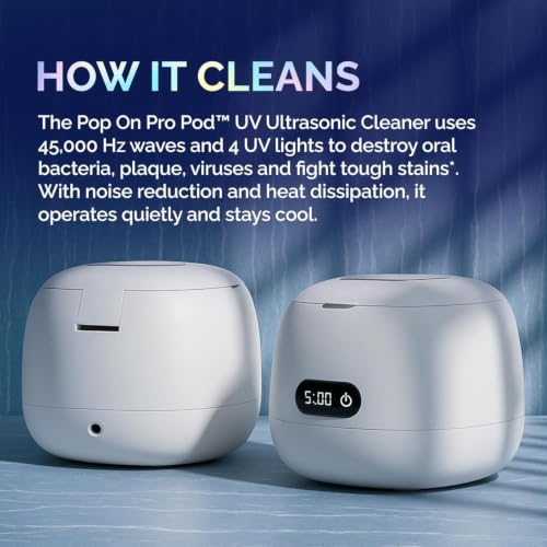 Ultrasonic Cleaner Machine and Retainer Cleaner Tablets Bundle