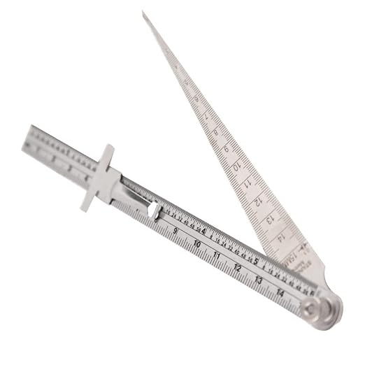 Taper Composition Gauge 1-6 Inch 1-15 Gap Diameter Depth Measuring Stainless Steel Imperial Metric Measurement Welding Gauge