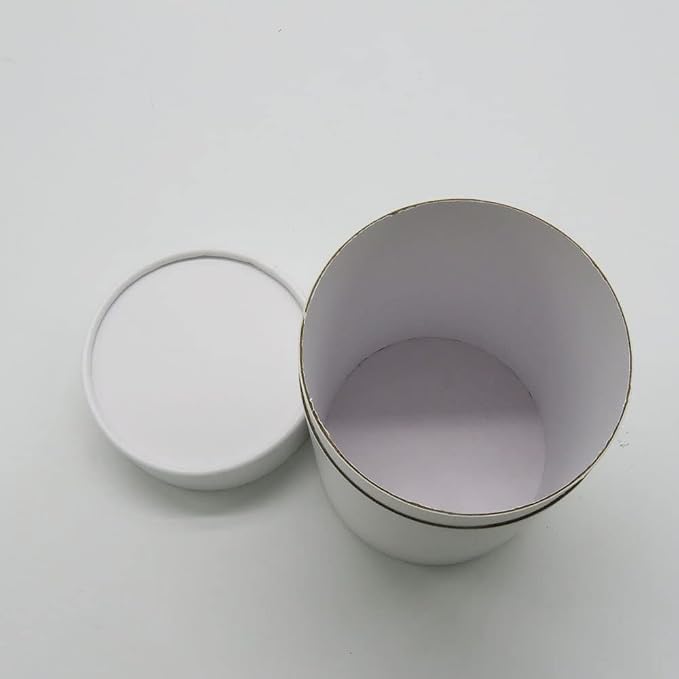 WENPACK 12Pack Paperboard Tube with Lid Round Cardboard Essential Oil Packaging Gift Box Container (3.22" D*4.4" H, White)