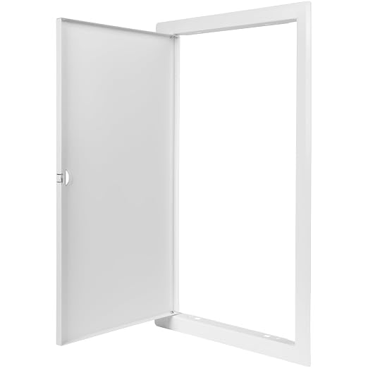 10" x 20" White Metal Access Panel - Wall Access Panel for Drywall - Hidden Wire Cover for Wall Covering Panels - Plumbing, Electricity, Heating Alarm, Bathroom, Dry Wall Hole Cover