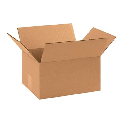 Box USA HD1186R Heavy-Duty Single Wall Corrugated Cardboard Box, 11 1/4" L x 8 3/4" W x 6" H, Kraft, for Shipping, Packing and Moving (Pack of 25)