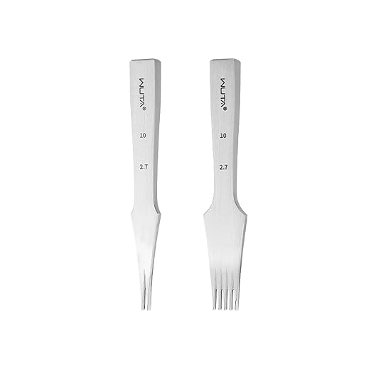 WUTA Leather Chisel All-Polished Die-Steel Puncher French Style Pricking Iron Sharp Leather Punching Tool Kits