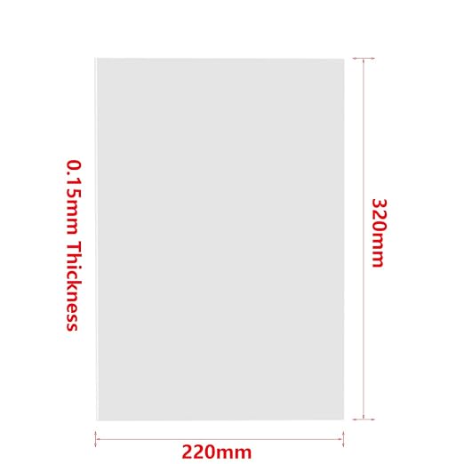 KOYOFEI 6 PCS FEP Film 3D Printer Accessories Spare Parts, FEP Film for ELEGOO Saturn 2, Saturn3, Sonic Mighty 8K, Photon M3 Premium, Photon M5, Halot Mage 10.1 inch Resin 3D Printer 320x220x0.15mm