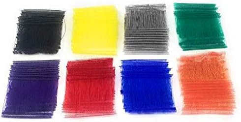 Standard Tagging Gun Barbs Fasteners 3 Inch 500 Each of Black Red Blue Green Orange Purple Grey Yellow 4000 Total Barbs