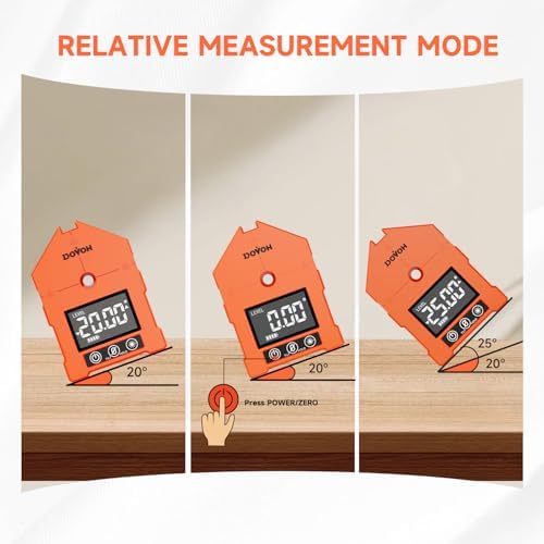 DOVOH 3-in-1 Digital Angle Finder with Laser and Plumb Dot Laser Level, Class Ⅱ