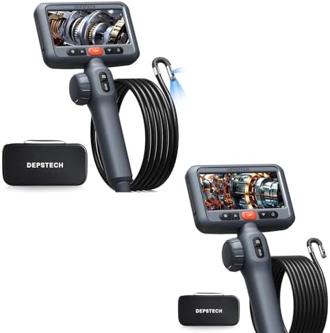 DEPSTECH DS650 Dual Lens Articulating Borescope Camera with Light 5FT and 10FT