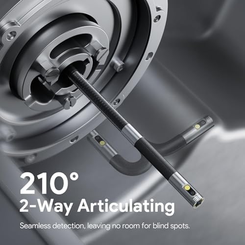 DEPSTECH DS650 Dual Lens Articulating Borescope Camera with Light 5FT and 10FT