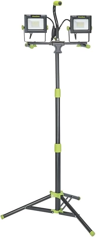 PowerSmith 8,000 Lumen Dual Head LED Work Light with All Metal 52" Telescoping Tripod Stand