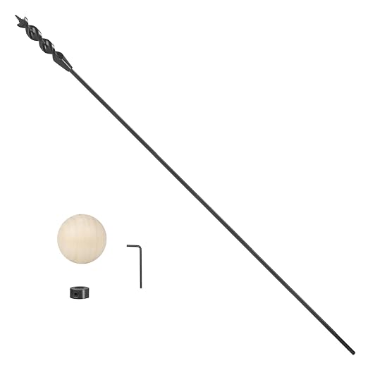 Flexible Drill Bit for Wire Pulling with Guide Ball Kit,3/8 in. x (3 FT) 36 in. Long Flex Drill Bits for Wood,Auger Head Installer Drill Bit, Fish Bit for Pulling Wires in Walls