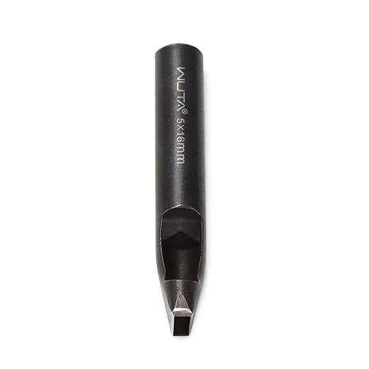 WUTA Rectangle Leather Hole Punch, High Carbon Steel Punching Tool, Hollow Punch Cutter for Leather Belt & DIY Crafting (5 * 16mm, 1PC)
