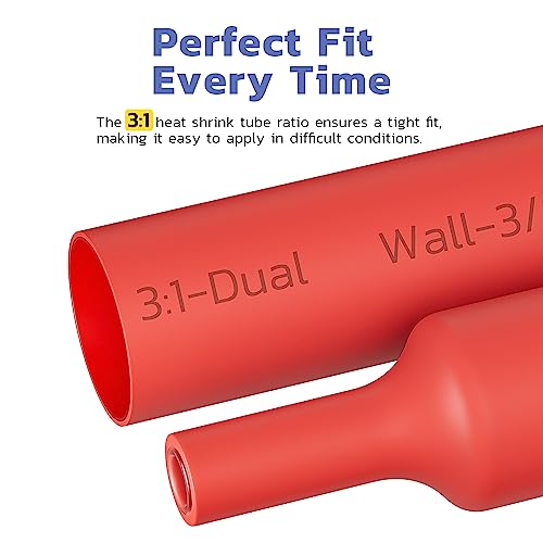 haisstronica 220pcs 3:1 Heat Shrink Tubing and Heat Gun with 5 Nozzles for Soldering