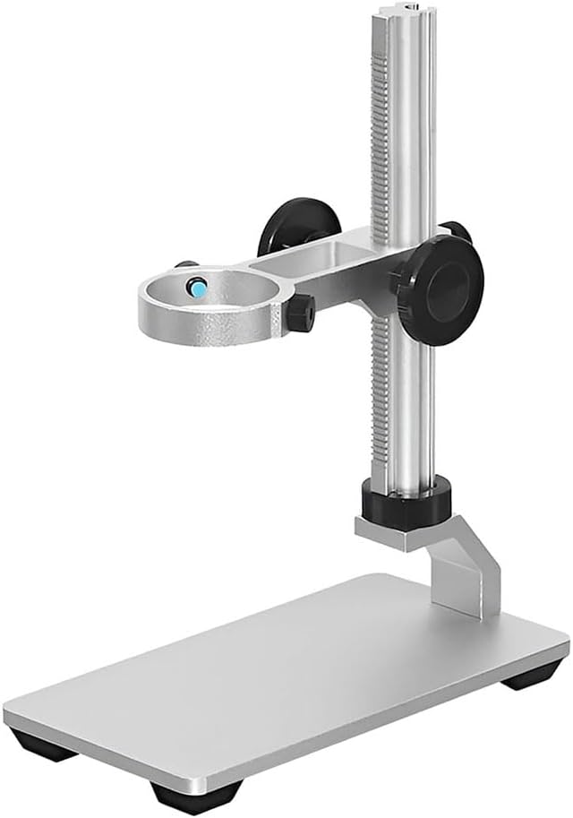 Jiusion Aluminium Alloy Universal Adjustable Professional Base Stand Holder Desktop Support Bracket for Max 1.4" in Diameter USB Digital Microscope Endoscope Magnifier Loupe Camera