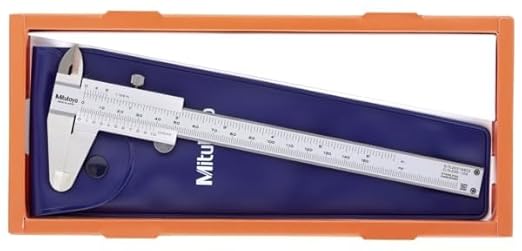 Mitutoyo 530-118 Vernier Calipers, Stainless Steel, for Inside, Outside, Depth and Step Measurements, Metric, 0"/0mm-200mm Range, +/-0.03mm Accuracy, 0.02mm Resolution, 50mm Jaw Depth | Stainless Steel