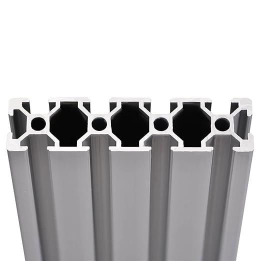 IXGNIJ 2PCS 2080 T Slot Aluminum Extrusion Profile 59'',European Standard Anodized Linear Rail for 3D Printer Parts and CNC DIY 1500mm Silver(59inch)