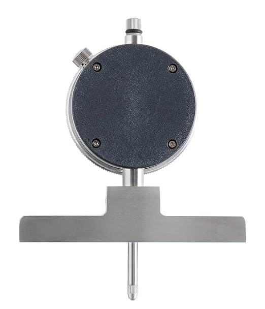 Accusize 0-22 in Dial Depth Gauge with Small-Hole Points, P103-0189 | 6 Connectable Rods, 0.0001 in Resolution, 4 in Base, 0-1 in Travel Indicator