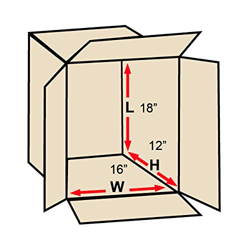 AVIDITI 18 x 16 x 12 Corrugated Cardboard Boxes, Medium 18"L x 16"W x 12"H, Pack of 25 | Shipping, Packaging, Moving, Storage Box for Home or Business, Strong Wholesale Bulk Boxes