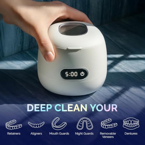 Ultrasonic Cleaner Machine and Retainer Cleaner Tablets Bundle