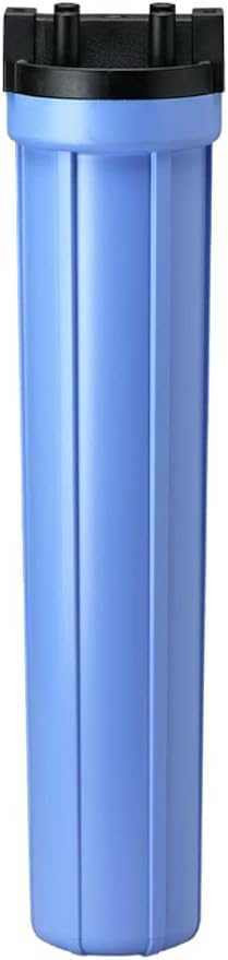 Pentair Pentek 150070 Traditional Standard Filter Housing, 3/4" NPT #20 Opaque Water Filter Housing with Mounting Bracket Cap, 20-Inch, Black/Blue