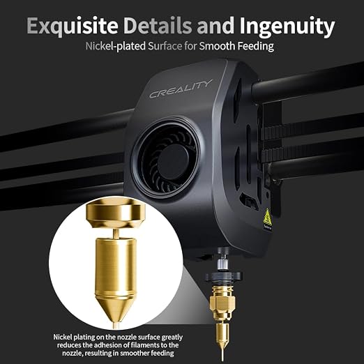 Creality Official K1 Nozzles Kit, 0.4mm 5PCS High Speed and High Flow 0.4mm Brass Nozzles Kit for Creality K1, K1 Max, CR-M4 3D Printers
