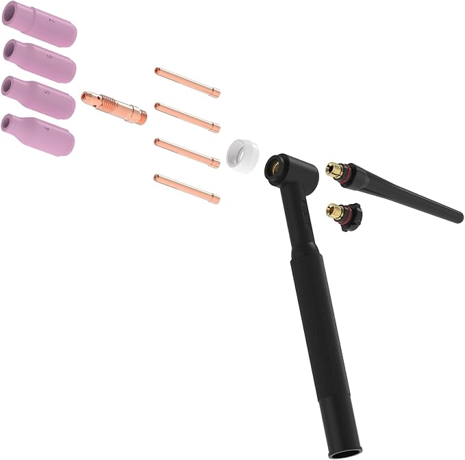 YESWELDER 11Pcs TIG Welding Torch Consumables Kit Collets Alumina Ceramic Cups For WP-17/18/26