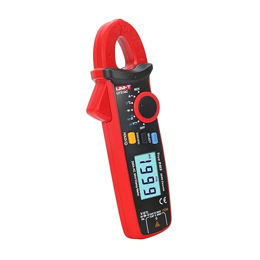 UNI-T Digital Clamp Meter UT210C AC/DC Voltmeter AC Amp Meter Clamp Multimeter Tester Continuity Tester Capacitor Mini Current Meter HVAC Tool