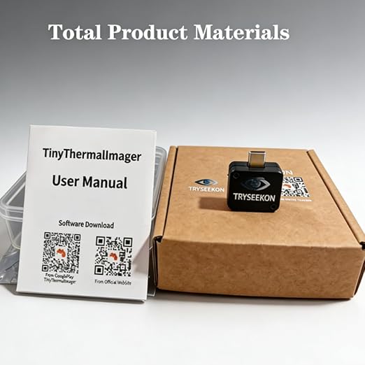 TIOP03-HK MLX90640 Thermal Camera for Android | Compact and portable thermal imager, easy to carry, ideal for household, electrical, HVAC and daily equipment troubleshooting