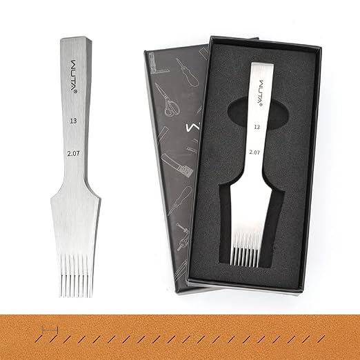 WUTA Leather Chisel All-Polished Die-Steel Puncher French Style Pricking Iron Sharp Leather Punching Tool Kits