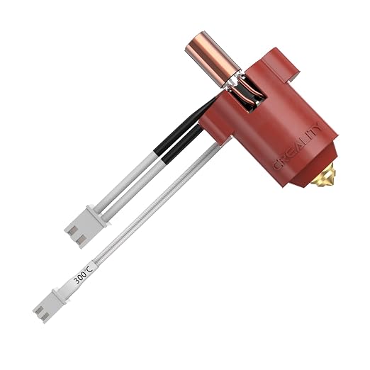 Creality Ender 3 V3 KE Hotend Kit, Original Ceramic Heating Block Kit 300°C 60W Fast Heating High Thermal Conductivity Ceramics with Bi-Metal Copper+Titanium Alloy Throat Tube and Brass Nozzle