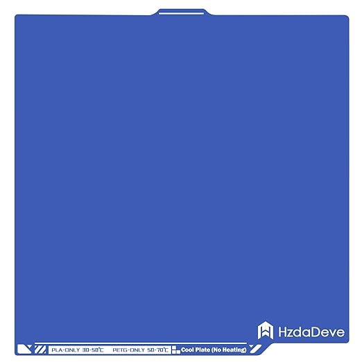 HzdaDeve Upgraded Cool Plate for Centauri Carbon/Centauri Carbon 2/CC/CC2 Low Temperature Cold Build Plate 260x271MM Double Sided Smooth Board Sheet Bed PEI Platform for Elegoo (No Heating/No Glue)