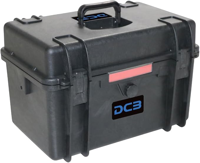 DCB Cases - Element 4102F | 16 x 11 x 12 Ext Dim | IP67 Waterproof | Pluck Foam Insert | Foldable Handle | Pressure Control Valve | Resin-Reinforced Injection Molded Plastic | 2 Latch Lid Close