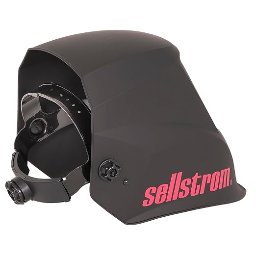 Sellstrom Lightweight,Ergonomic Design,Nylon,Blue Lens Technology,All-Day Comfort,Excellent Optical Clarity,Advantage Series Welding Helmet with ADF Technology,Black/Red,7'Wx 13'H x 5'L,S26100