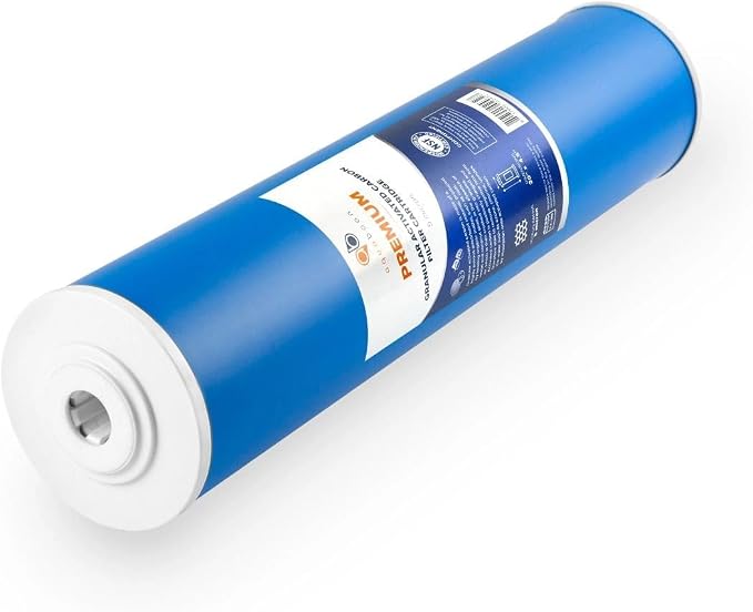 Aquaboon 5 Micron 20 x 4.5 Whole House Water Filter Replacement Cartridge Grabular Activated Carbon (GAG) for 1-Stage Water Filtration System 1 Pack