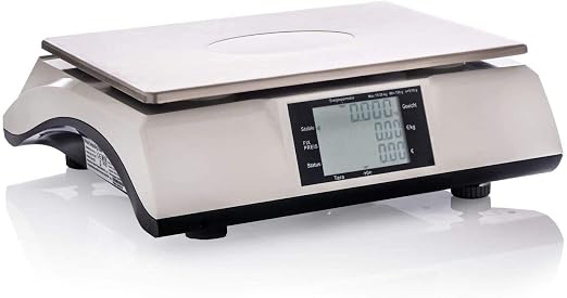 EW Digital Commercial Price Computing Scale PS6 – NTEP Certified Class III Legal for Trade Food Scale | 60 lb Capacity | Retail Weighing Scale for Meat Fruit & Grocery(CO#19-141) (Battery)
