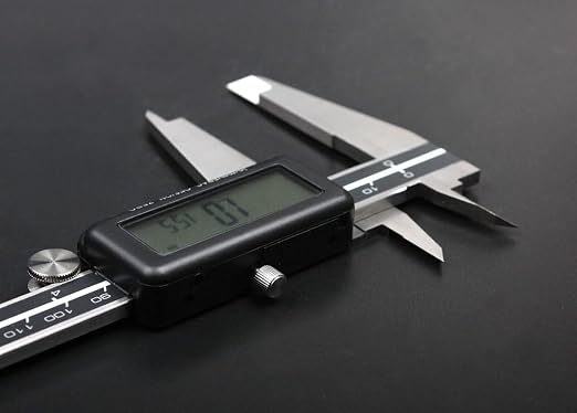 Accusize Industrial Tools Digital Caliper, 12 in/300 mm, 1110-0838 | 300 mm/12 in Range, 0.01 mm/0.0005 in/1/128 in Resolution, ±0.04 mm Accuracy, Metric/Inch/Fractional, Full Screen LCD