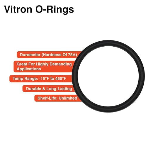 Viton O-Ring Kit, Black, Viton, 75A Durometer, 30-Sizes (Pack of 382 Pieces)