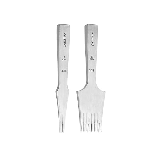 WUTA Leather Chisel All-Polished Die-Steel Puncher French Style Pricking Iron Sharp Leather Punching Tool Kits
