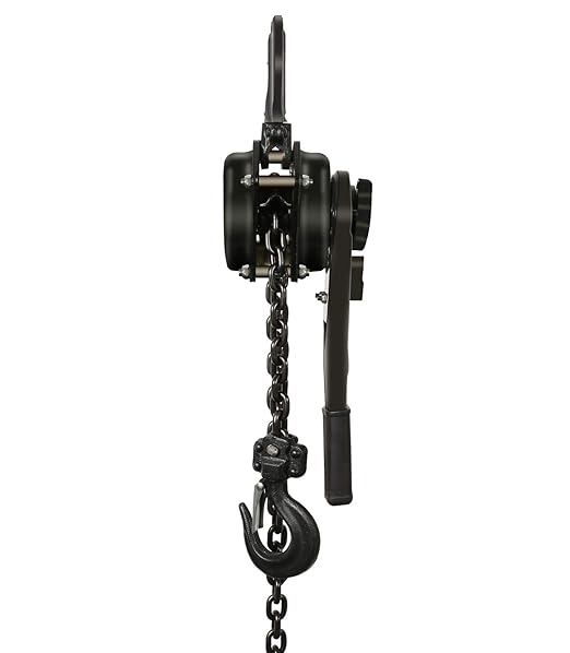 Lever Chain Hoist 1650LBS 10FT,1T Manual Ratchet Chain Puller Hoist for Building Garages Warehouse Automotive Machinery (1650LBS-10FT)