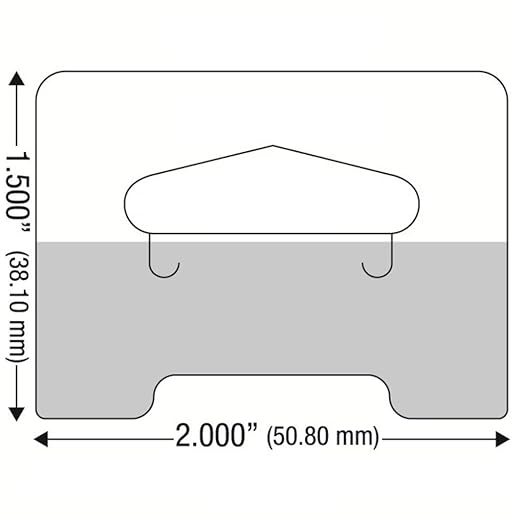 1000 Clear Self Adhesive Heavy Duty Slot Hang Tab Tags 19 Oz Limit Retail Hanger
