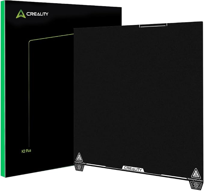 Creality K2 Plus Epoxy Resin Build Plate, 370x370mm Texture Spring Steel Bed Plate Excellent Adhesion Heat-Resistant Wear Resistance Flexible Print Platform for K2 Plus