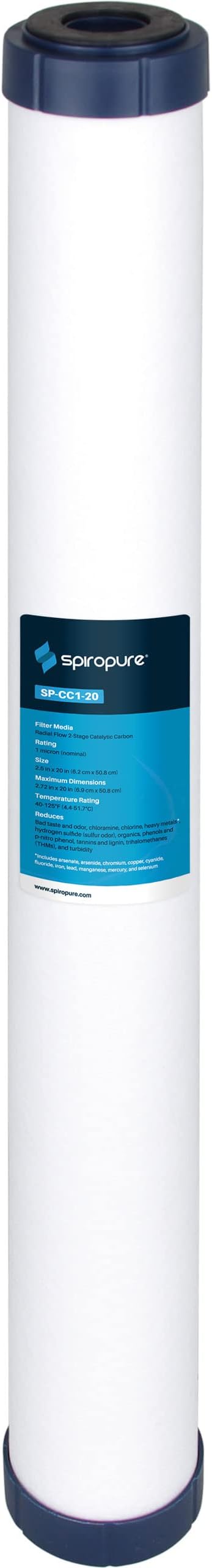 SpiroPure SP-CC1-20 20x2.5 Catalytic Carbon Water Filter Cartridge