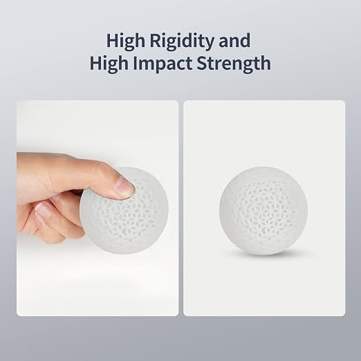 ANYCUBIC Tough Resin 2.0, 3D Printer Resin with Upgraded High Toughness and High Precision, 365-405nm Fast Curing 3D Resin for 4K 8K LCD/DLP/SLA 3D Printing (White, 1kg)