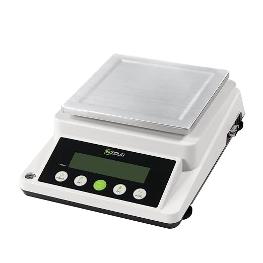 U.S. Solid Precision Balance, 6100g x 0.1g Digital Analytical Lab Scale with RS232 Interface for Data Export, Piece Counting, g, gn, oz, ct, for Science & Industry
