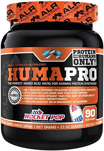 ALR Industries HumaPro Essential Amino Acid Formula | EAA Protein Supplement | Supports Muscle Recovery & Performance | Vegan, Gluten Free | | 90 Servings (Rocket Pop)