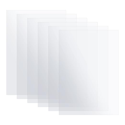 6PCS 320*220*0.15mm FEP Release Film for ELEGOO Saturn 2, Saturn 3 / 3 Ultra, Photon Mono M5 / M5S, Photon M3 Premium, Mighty 8K, Halot Mage, Halot Mage Pro 10.1-10.3 inch mono Resin 3D Printer