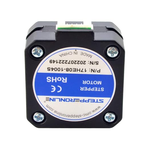 STEPPERONLINE Nema 17 Pancake Stepper Motor 1A 17Ncm Bipolar 1.8 Degree 4-Lead 23mm Body Length for 3D Printer CNC Extruder