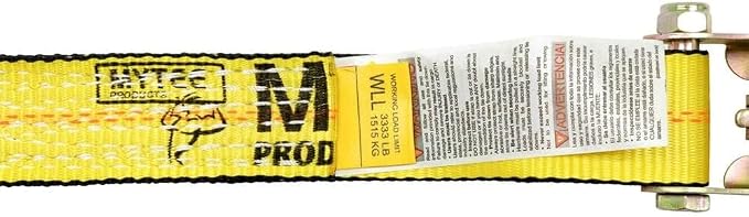 Mytee Products (4 Pack) 2 inch x 27' Heavy Duty Tie-Down Ratchet Straps w/Flat Hook - 10,000 lbs Breaking Strength - Wide Handle Flat Hook Ratchet Straps for Cargo, Flatbed Trailers, Pickup Trucks