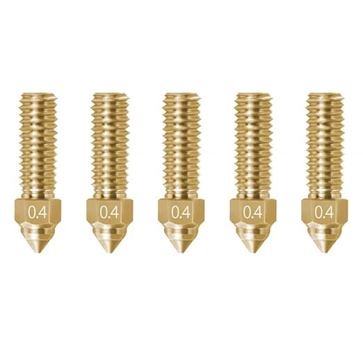 Creality Official K1 Nozzles Kit, 0.4mm 5PCS High Speed and High Flow 0.4mm Brass Nozzles Kit for Creality K1, K1 Max, CR-M4 3D Printers