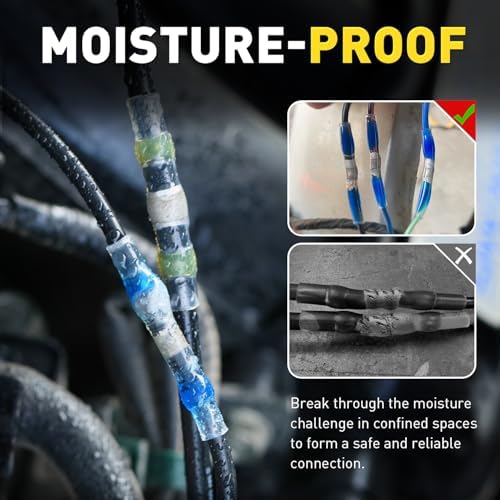 haisstronica 120PCS Solder Seal Wire Connectors Kit+Mini Heat Gun 350W