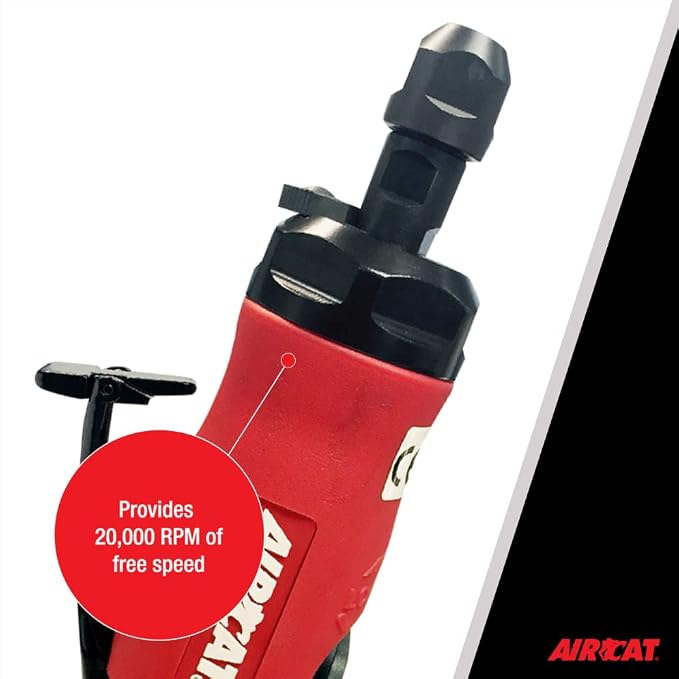 AIRCAT Pneumatic Tools 6285: .75 HP Straight Die Grinder with Spindle Lock 20,000 RPM